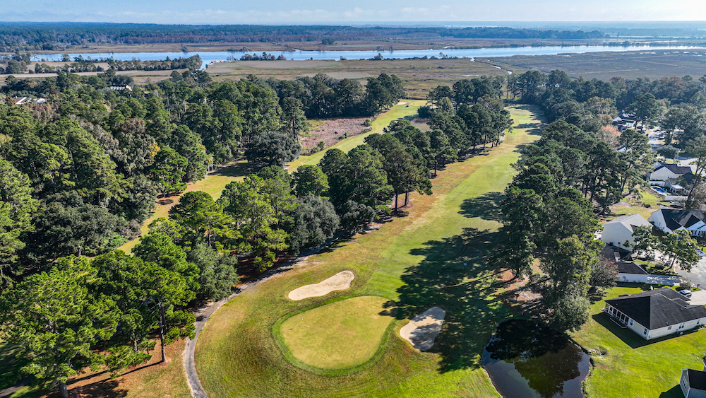 Aerial view of Wedgefield Country Club
